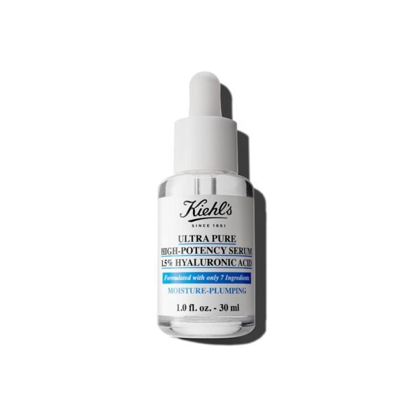 Kiehl's Ultra Pure High-Potency 1.5% Hyaluronic Acid Serum, Concentrated Face Serum for Dry Skin, Instantly Boosts Hydration, Plumps Skin, All Skin Types, Fragrance-free - 1 fl oz