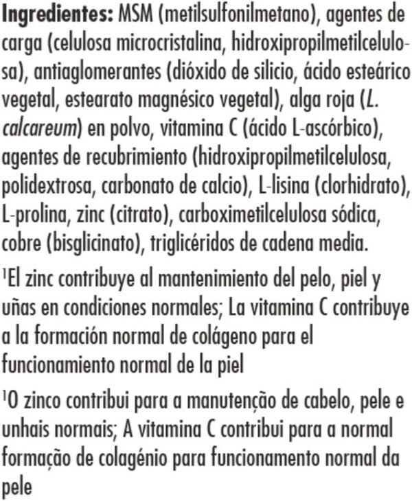 61cexn-9jBL._AC_SL1500_.jpg Solgar Skin, Nails & Hair, Advanced MSM Formula, 120 Tablets - Supports Collagen for Hair, Nail and Skin Health - Provides Zinc, Vitamin C & Copper - Non GMO, Vegan, Gluten & Dairy Free - 60 Servings ,Standard Packaging , 120 Count