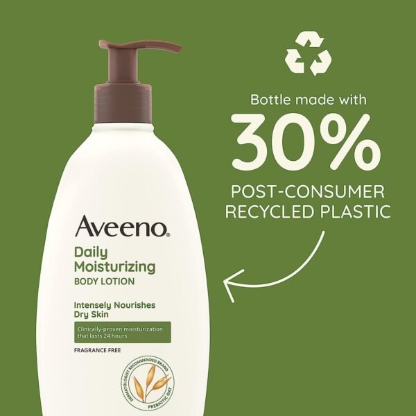 61enLrK5-wL._SL1500_.jpg Aveeno Daily Moisturizing Body Lotion, Body Lotion for Dry Skin with Prebiotic Oat, Paraben Free, Fragrance Free, Non-Greasy, Non-Comedogenic Moisturizer, 18 FL OZ