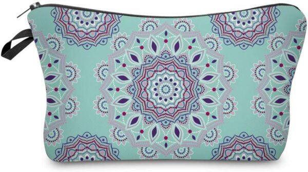 Deanfun Cosmetic Bag for Women, Mandala Flowers Waterproof Makeup Bags Roomy Toiletry Pouch Travel Accessories Gifts (51456)