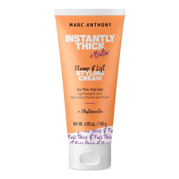 61f-XNzB4xL._SL1500_.jpg Marc Anthony Styling Hair Cream, Instantly Thickening Biotin & Vitamin E Hair Cream, Lightweight Hold for Thicker & Fuller Volumizing Product for Thin, Flat Hair