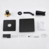 61f6YjOwGwL._AC_SL1500_.jpg Alesco Shower Faucet Set, Black Tub Shower Faucet with 8-Inch Showerhead and Bathtub Spout, Showerhead and Handle Set Include Valve and Trim Kit, Matte Black