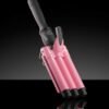 Alure Three Barrel Curling Iron Wand Hair Waver with LCD Temperature Display - 1 Inch Ceramic Tourmaline Triple Barrels, Dual Voltage Crimp