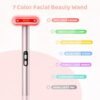 Face-Massager, Red Light Therapy for Face, 7 Colors Led Face Wand Light Therapy Facial Massager Tool, Red & Blue Light Therapy for Face Wand