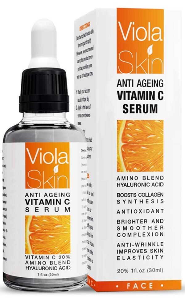 Vitamin C Serum - Anti Ageing, Hydrating & Brightening Serum for Face with Hyaluronic Acid - Uniquely Designed Day & Night Serum