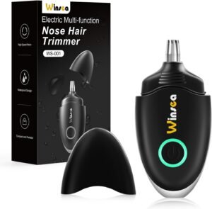 61gab3S5gvL._AC_SL1500_.jpg Ear and Nose Hair Trimmer for Men and Women – Travel Trimmer, High-Precision Nose Shaver, USB Rechargeable, Waterproof, Safe & Quiet Operation, Portable Ear Hair Remover Design