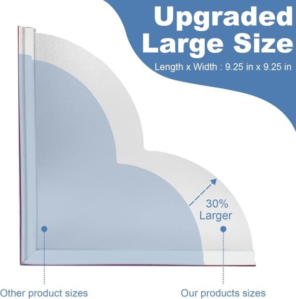2 Pack Large Shower Splash Guard for Walk in Shower, Upgrade 9.25 x 9.25 In Bath Tub Splash Guards, Shower Corner Bathtub Water Blocker, Waterproof Shower Accessories to Keep Water in Shower