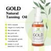 Isabella's Clearly GOLD, Natural Indoor and Outdoor Tanning Oil with Bronzer | Moisturizing Sun Tan Accelerator for a Healthy Bronze Glow with Carrot Seed Oil | Made in USA