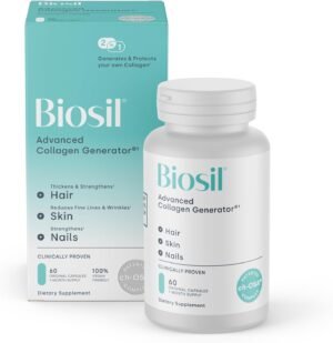 Biosil Collagen Generator - 60 Original Capsules - with Patented ch-OSA Complex - Generates & Protects Your Own Collagen - GMO Free - 30-Day Supply