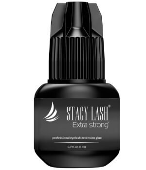 Extra Strong Eyelash Extension Glue Stacy Lash (0.17fl.oz / 5ml) / 0.5-1 Sec Dry/Retention – 8 Weeks/Black Adhesive/Professional Supplies