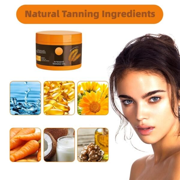 Luxury Intensive Tanning Gel, 150G Intensive Tanning Luxe Gel Natural Tanning Accelerator Cream Brown Tanning Cream for Sunbeds & Outdoor Sun (1PCS)