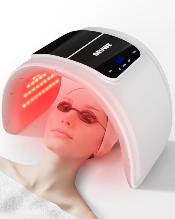 Red-Light-Therapy-Mask, Led Light Therapy for Face, 7 Colors Led Face Mask Facial Led Light Therapy Tool Skin Care Equipment at Home, Facial Neck Body Hand Beauty Mask