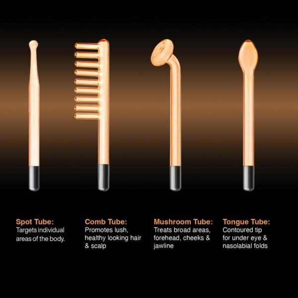 Pure Daily Care NuDerma Handheld Skin Therapy Wand Machine w/Neon – Anti-Aging - Skin Tightening - Wrinkle Reducing - Dark Circles – Clarifying - Hair & Scalp Stimulator