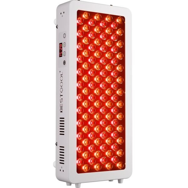 Bestqool Red Light Therapy for face Body, 4 Wavelengths Infrared Red Light Therapy, 100 Elite Grade Dual Chip LEDs, High Power Red Light Panel for Pain, Muscle, Energy. 170W. Modular Design.