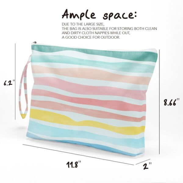 61kM1DXMbUL._SL1200_.jpg Fokongna Wet Dry Bag, Wet Bag for Swimsuit Travel Beach Bag, Diaper Bag Toiletry Bag Waterproof Large Makeup Bag, Zipper Pouch for Women Girls Sister Friends Wet Bag Starfish Sea Beach rainbow Gifts