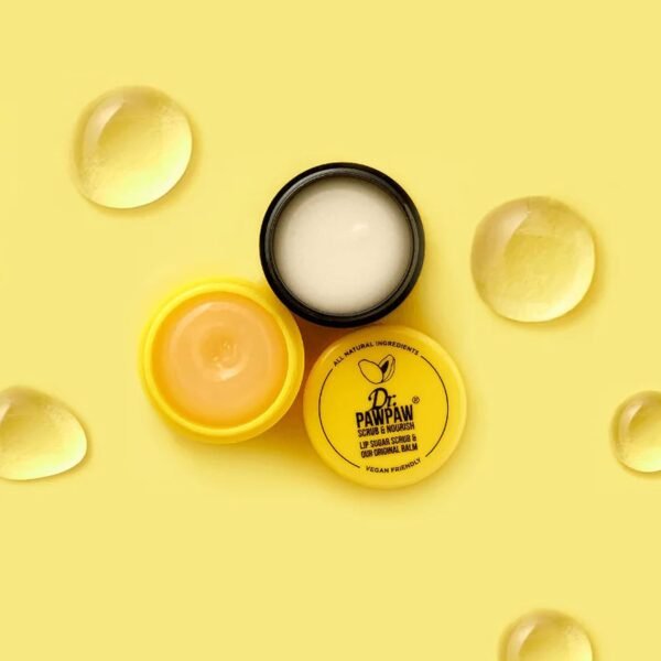 61kSYDD0ETL._SL1500_.jpg Dr. PawPaw Lip Scrub and Lip Balm Duo - Hydrating Lip Balm with Pawpaw, Aloe, Olive and Castor Oils - Vegan Lip Scrub For Sensitive Skin - 0.55 oz