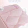 BAGSMART Travel Makeup Bag, 2-Piece Puffy Quilted Cute Make Up Bag Cosmetic Bags for Women, Large Wide-Open Toiletry Pouch Gifts for Toiletries Accessories Travelling Essentials, Pink