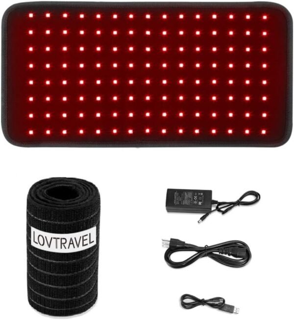61mgsAQuN0L._AC_SL1001_.jpg LOVTRAVEL New 660nm LED Red Light and 850nm Near Infrared Light Therapy Devices Large Pads Wearable Wrap for Pain