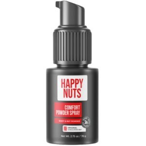 61mmY380K7L._SL1500_.jpg HAPPY NUTS Comfort Powder Spray: Anti Chafing & Mens Deodorant, Aluminum-Free, Sweat and Odor Control for Jock Itch, Groin and Men's Private Parts
