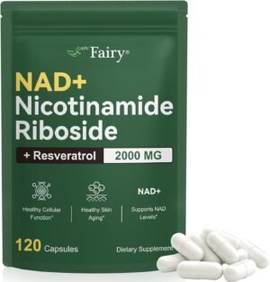 NAD Supplement,Nicotinamide Riboside,NAD 2000MG Liposomal Supplements for Women & Men,Liposomal Nicotinamide Riboside Resveratrol for Anti-Aging, Energy,Focus 120 Capsule (120)