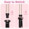 Ufree 5 in 1 Curling Iron with Interchangeable Ceramic Barrels (0.35"-1.25"), Curling Wand Set with Flat Iron Hair Straightener, Instant Heat Up, Dual Voltage Hair Curler, Gifts for Women