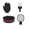 61ogQubozWL._SL1500_.jpg Magic Curl Sponge Set for Barber Hair Styling: Afro Twist Hair Brush, Metal Pick Comb, and Styling Combs (Black-A)