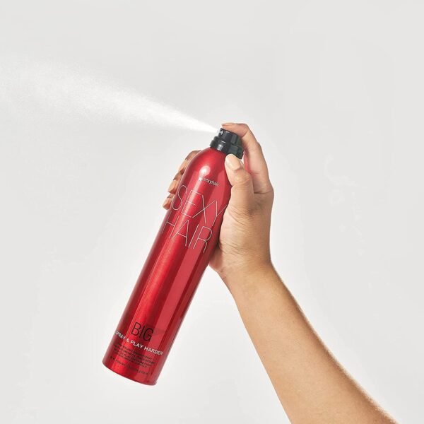 SexyHair Big Spray & Play Harder Firm Volumizing Hairspray | All Day Hold and Shine | Up to 72 Hour Humidity Resistance