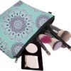 Deanfun Cosmetic Bag for Women, Mandala Flowers Waterproof Makeup Bags Roomy Toiletry Pouch Travel Accessories Gifts (51456)