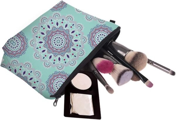 Deanfun Cosmetic Bag for Women, Mandala Flowers Waterproof Makeup Bags Roomy Toiletry Pouch Travel Accessories Gifts (51456)