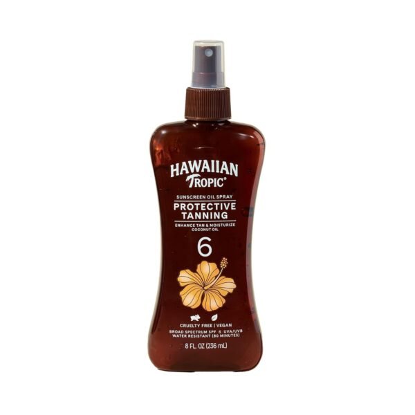 61p5eKjbxpL._SL1500_.jpg Hawaiian Tropic Island Tanning Oil Spray Sunscreen SPF 6, 8oz | Tanning Sunscreen, Moisturizing Body Oil, Oxybenzone Free, 8oz