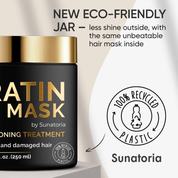 SUNATORIA Keratin Hair Mask - Deep Conditioner for Dry Damaged Hair - Hydrates, Repairs, Nourishes - Keratin Hair Treatment - Deep Conditioning Hair Mask - Keratina Mascarilla Para el Cabello