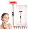 Face-Massager, Red Light Therapy for Face, 7 Colors Led Face Wand Light Therapy Facial Massager Tool, Red & Blue Light Therapy for Face Wand