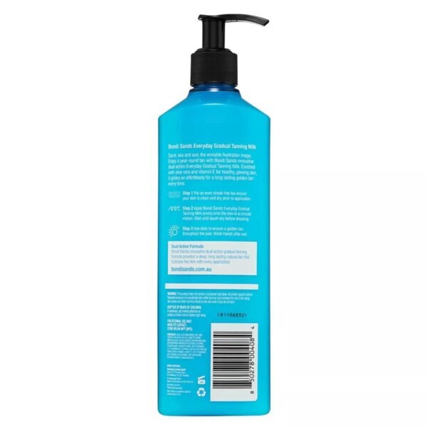 Bondi Sands Everyday Gradual Tanning Milk | Long-Lasting, Tanning Body Moisturizer Enriched With Aloe Vera and Vitamin E for Glowing Skin