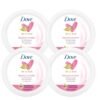 Dove Nourishing Body Care, Face, Hand, and Body Beauty Cream for Normal to Dry Skin Lotion for Women with 24-Hour Moisturization, 4-Pack, 2.53 Oz Each Jar