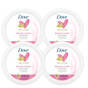 Dove Nourishing Body Care, Face, Hand, and Body Beauty Cream for Normal to Dry Skin Lotion for Women with 24-Hour Moisturization, 4-Pack, 2.53 Oz Each Jar