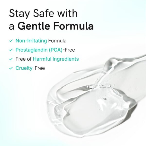 Korean Eyelash Growth Serum | Hyaluronic Acid, Biotin, Centella, Peptides | Nourishes & Strengthens Lashes | Vegan Prostaglandin Free & Non Irritating | 0.3 fl oz