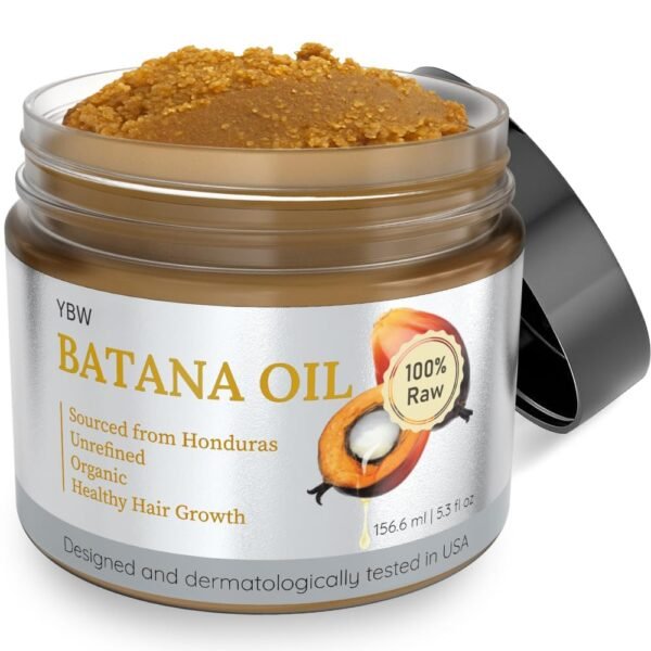 YBW Batana Oil for Hair Growth Dr. Sebi Organic, Natural, Pure and 100% Raw Batana Oil Paste from Honduras - Botana Enhances Hair Thickness, Prevents Loss for Men and Women