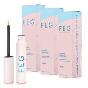 61rWwDGZYwL._SL1500_.jpg FEG Eyelash Enhancer Rapid Eyelash Growth Serum with Natural Ingredients | Lash Serum for Growing Naturally Thick, Full, and Long Eyelashes | Stimulates Natural Eyelash Growth | 3-Pack of 3ml Tubes