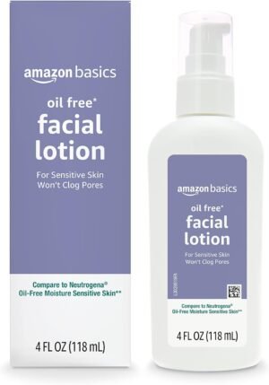 61rjgd27FML._AC_SL1500_.jpg Amazon Basics Oil-free Facial Moisturizer for Sensitive Skin, Fragrance Free, 4 Fluid Ounce (Previously Solimo)