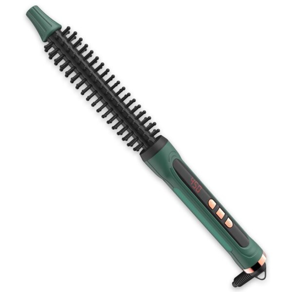 61s2e6HSwL._SL1500_.jpg Mini Thermal Round Brush, 0.35 Inch Barrel Volume Heat Styling Brush for Men and Women Short Thin Curly Straight Hair, Heated Curling Iron,12 Temperature Setting (0.95 Inch with Bristles)