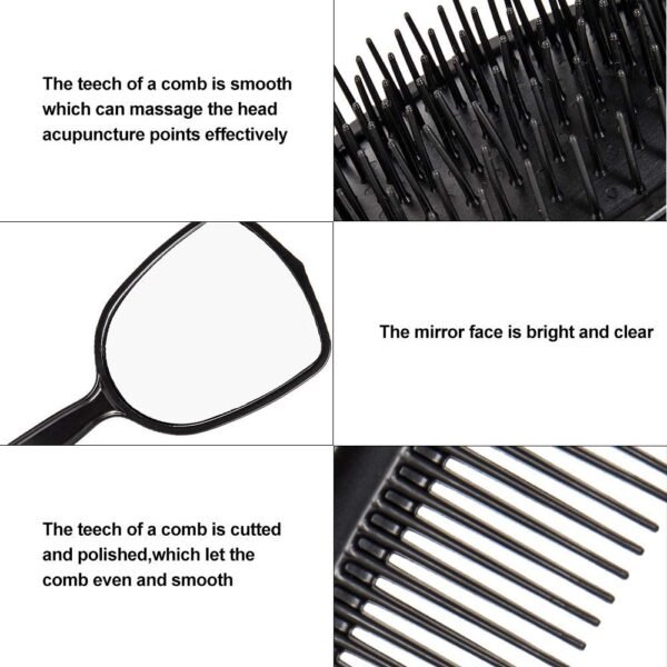 61sefNPki0L._SL1000_.jpg Set of 5 Hair Combs Set Professional Salon Hair Cutting Brushes Sets Salon Hairdressing Styling Tool Mirror And Holder Stand Set Dressing Comb Kits for