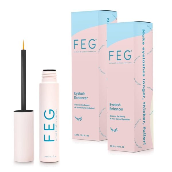61t9fLDihL._SL1500_.jpg FEG Eyelash Enhancer Rapid Eyelash Growth Serum with Natural Ingredients | Lash Serum for Growing Naturally Thick, Full, and Long Eyelashes | Stimulates Natural Eyelash Growth | 2-Pack of 3ml Tubes