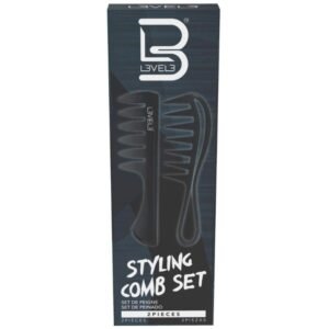 61tPVKry3L._SL1500_.jpg L3 Styling Comb Set - Professional Salon Look - Lightweight and Ergonomic - Comfortable and Glides Easily - Level Three - 2pc