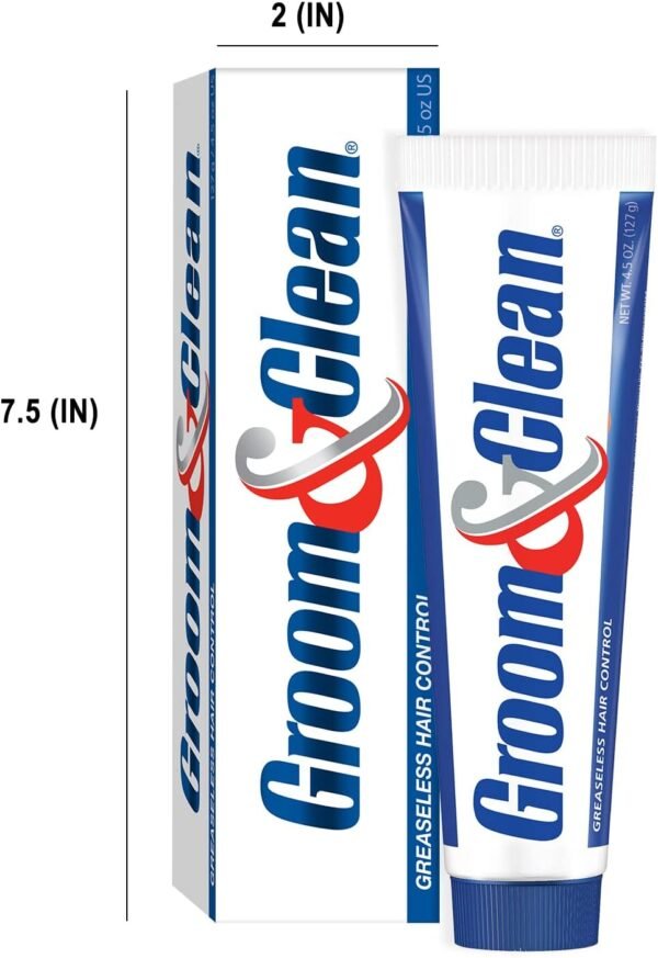 Groom & Clean Hair Styling Product - Men's Grooming Cream - Hair Styling Cream for Men, Medium All Day Hold for All Hairstyles, Easy Wash Off, Greaseless Hair Control 4.5 Oz (Pack of 2)