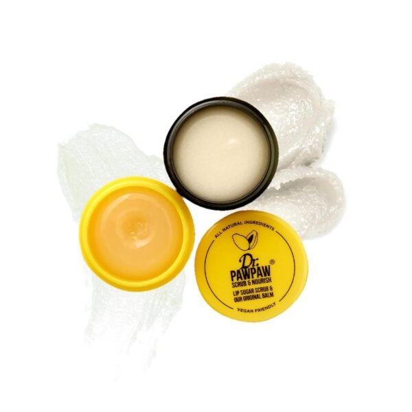 61tlrnzyuNL._SL1500_.jpg Dr. PawPaw Lip Scrub and Lip Balm Duo - Hydrating Lip Balm with Pawpaw, Aloe, Olive and Castor Oils - Vegan Lip Scrub For Sensitive Skin - 0.55 oz