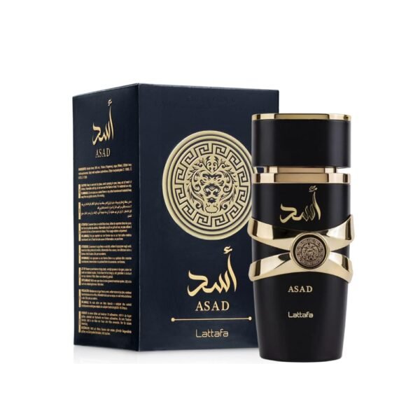 61u3kSnFOiL._SL1000_.jpg Lattafa Perfumes Asad for Unisex Eau de Parfum Spray, 3.4 Ounce