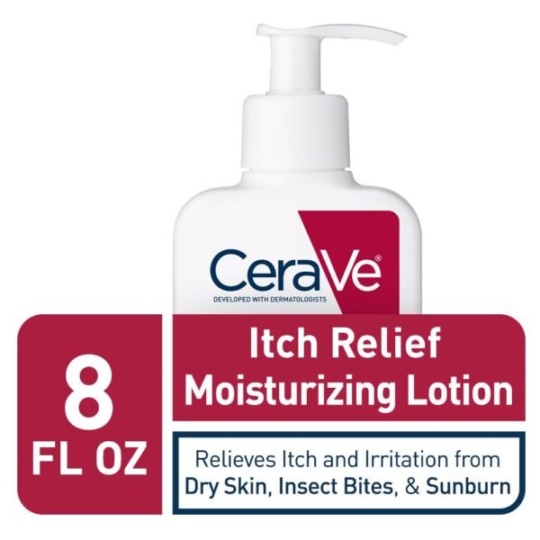 61uRTQnDqUL._SL1000_.jpg CeraVe Anti Itch Moisturizing Lotion with Pramoxine Hydrochloride, Relieves Itch with Minor Skin Irritations, Sunburn Relief, Bug Bites, 8 Ounce