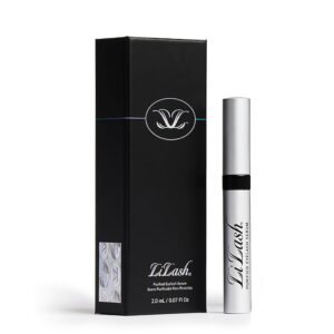 LiLash Purified Eyelash Physician-Formulated Serum for Fuller & Longer Looking Eyelashes | Natural Eyelash Enhancer Safe for Sensitive Eyes & Contact Lens Wearers | 90-Day Supply (2mL)
