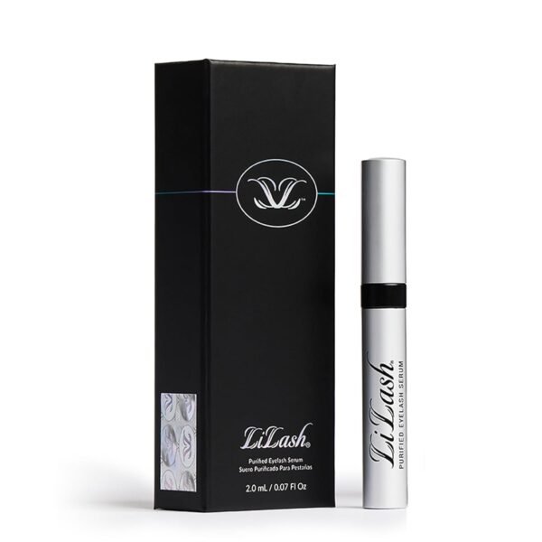LiLash Purified Eyelash Physician-Formulated Serum for Fuller & Longer Looking Eyelashes | Natural Eyelash Enhancer Safe for Sensitive Eyes & Contact Lens Wearers | 90-Day Supply (2mL)