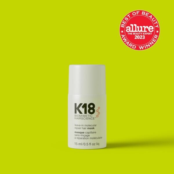 K18 Leave-In Molecular Hair Mask, Repairs Dry or Damaged Hair, Reverse Hair Damage from Bleach, Color, Chemical Services & Heat